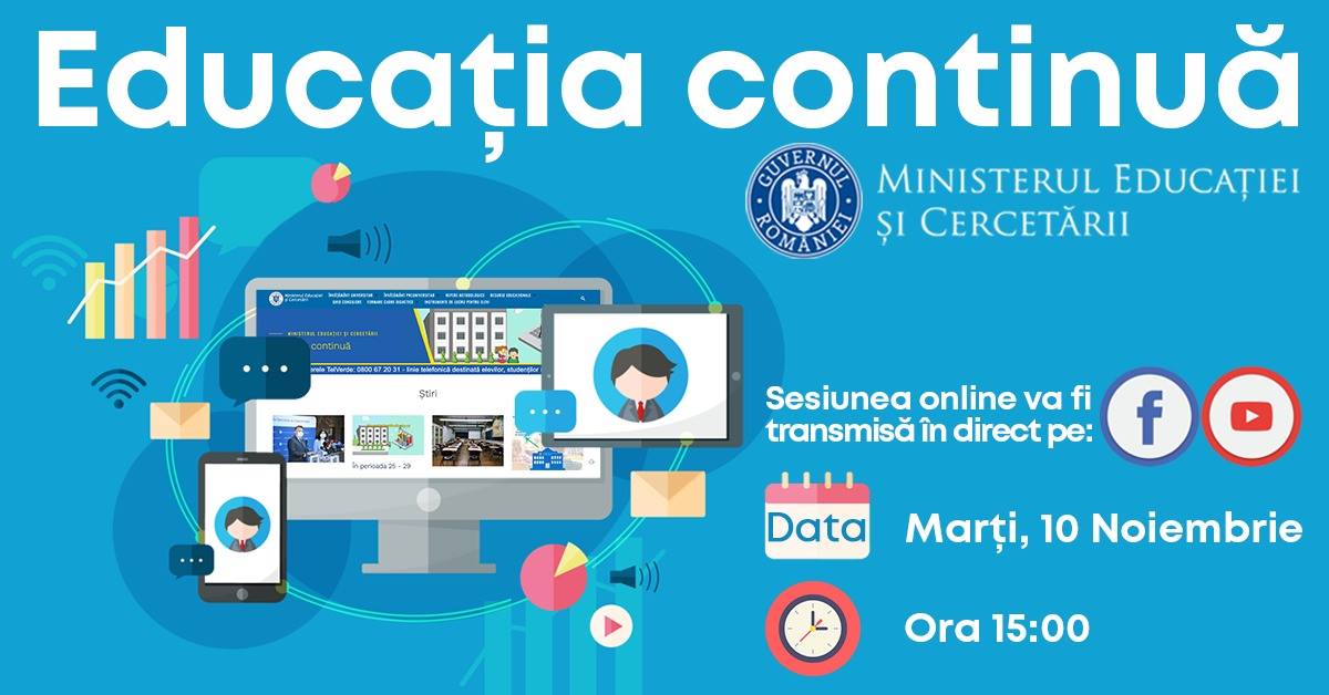 Sesiune online (webinar) #EducațiaContinuă