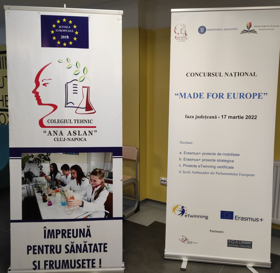 Inspectoratul Școlar Județean Cluj a organizat etapa județeană a Concursului Național”Made for Europe”